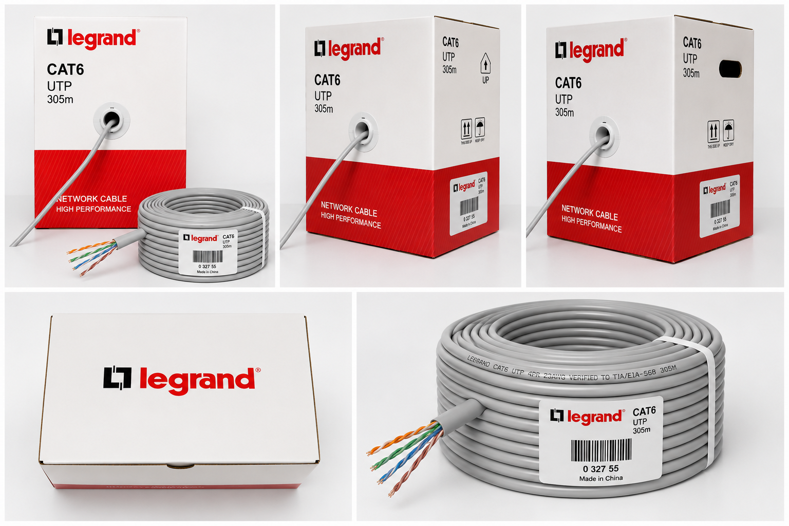 کابل شبکه Cat6 UTP لگراند(Legrand) حلقه 305 متری - تصویر 4